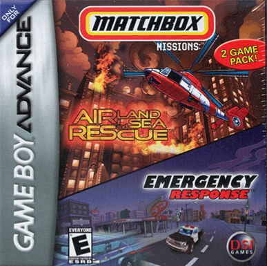 Matchbox Missions Air Land & Sea Rescue & Emergency Response box art for GameBoy Advance